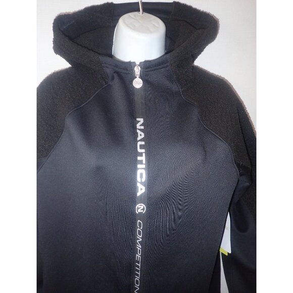 Nautica Competition Softshell  Fleece Jacket Women M Black NEW Spellout Athletic - Picture 3 of 7
